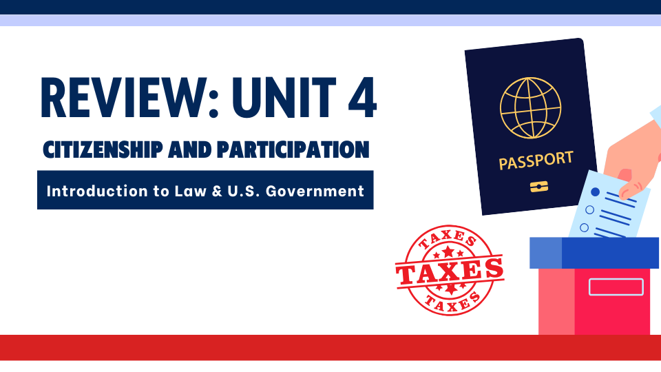 Introduction to Unit 4: Citizenship & Participation PDF Preview